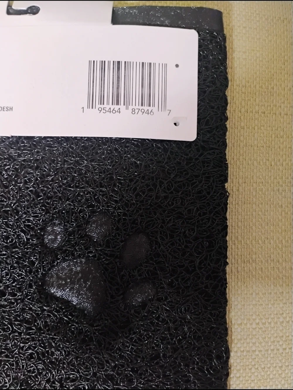 Greenbrier Black Cat Pet Mat with Paw Print